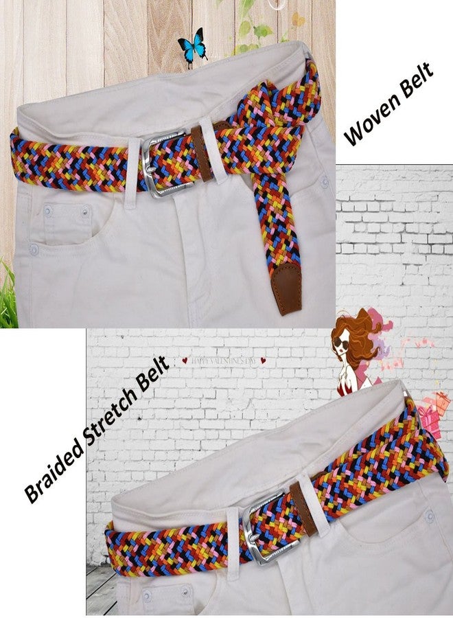 VONSELY Stretch Belt, Elastic Belts Braided Fabric Belt Colorful Woven Belts for Men and Women,Candy Color - Image 5